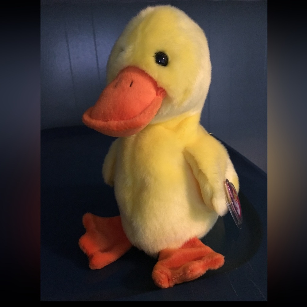 Vintage 1998 10” TY Beanie BUDDY Quackers The Duck Plush NWT !!